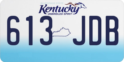 KY license plate 613JDB