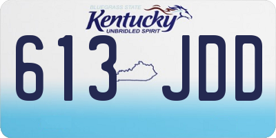 KY license plate 613JDD