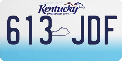 KY license plate 613JDF
