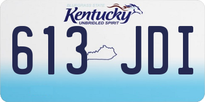 KY license plate 613JDI