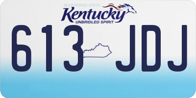 KY license plate 613JDJ