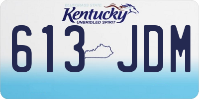 KY license plate 613JDM