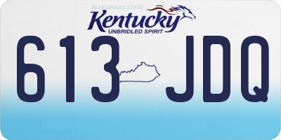 KY license plate 613JDQ
