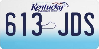 KY license plate 613JDS