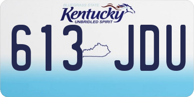 KY license plate 613JDU