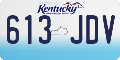 KY license plate 613JDV