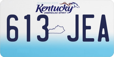 KY license plate 613JEA