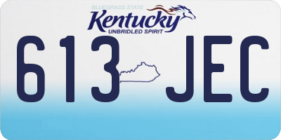 KY license plate 613JEC