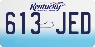KY license plate 613JED