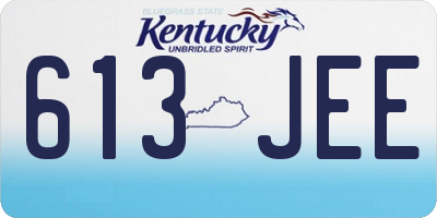 KY license plate 613JEE