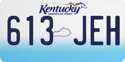 KY license plate 613JEH