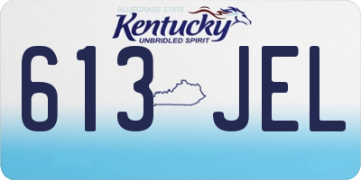 KY license plate 613JEL