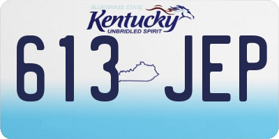 KY license plate 613JEP