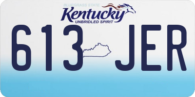 KY license plate 613JER