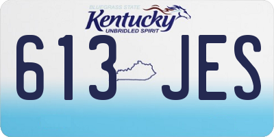 KY license plate 613JES
