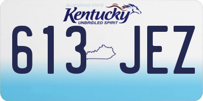 KY license plate 613JEZ
