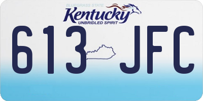 KY license plate 613JFC