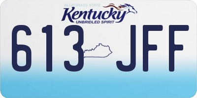 KY license plate 613JFF