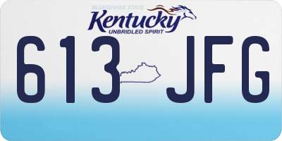 KY license plate 613JFG