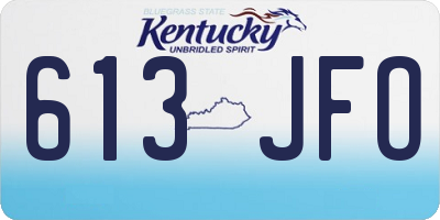 KY license plate 613JFO