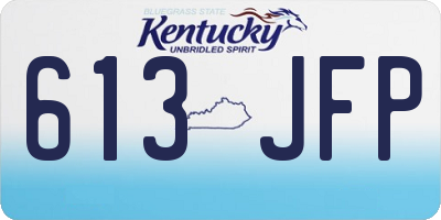 KY license plate 613JFP