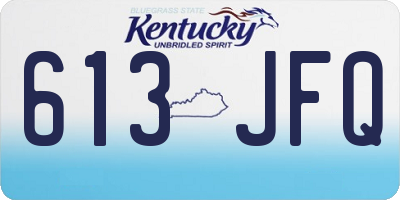 KY license plate 613JFQ