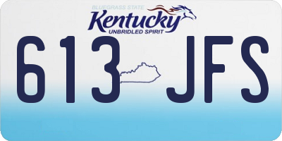 KY license plate 613JFS