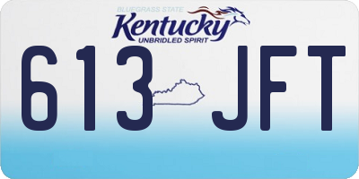 KY license plate 613JFT