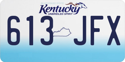 KY license plate 613JFX