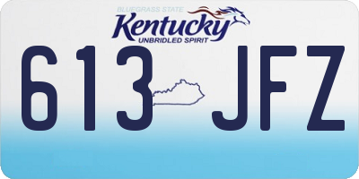 KY license plate 613JFZ