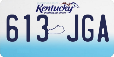 KY license plate 613JGA
