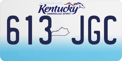 KY license plate 613JGC