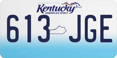 KY license plate 613JGE
