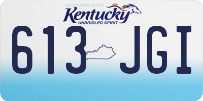 KY license plate 613JGI