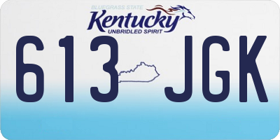KY license plate 613JGK