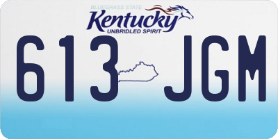 KY license plate 613JGM