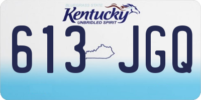 KY license plate 613JGQ