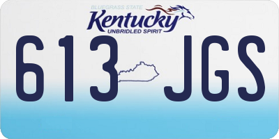 KY license plate 613JGS