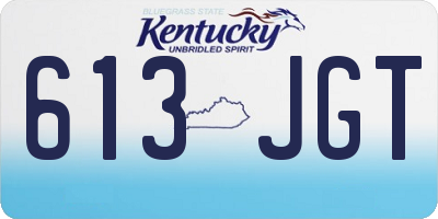 KY license plate 613JGT