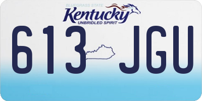 KY license plate 613JGU