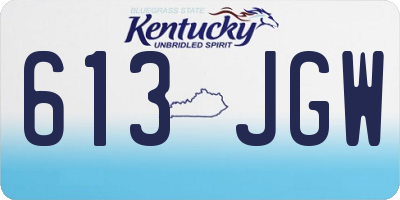 KY license plate 613JGW