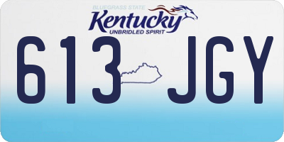 KY license plate 613JGY