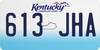 KY license plate 613JHA
