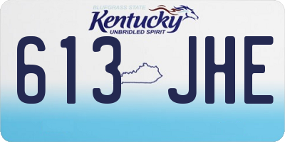 KY license plate 613JHE