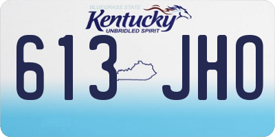 KY license plate 613JHO
