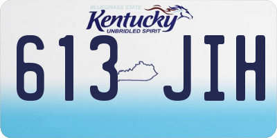 KY license plate 613JIH