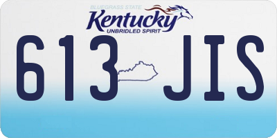 KY license plate 613JIS