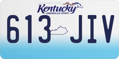 KY license plate 613JIV