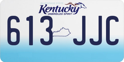 KY license plate 613JJC