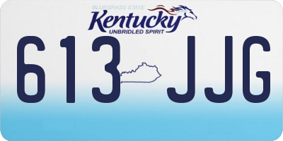KY license plate 613JJG